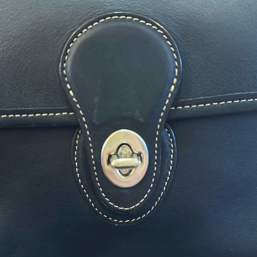 Coach VTG 9927 Willis Navy Blue Leather Crossbody Shoulder Bag - Picture 15 of 16